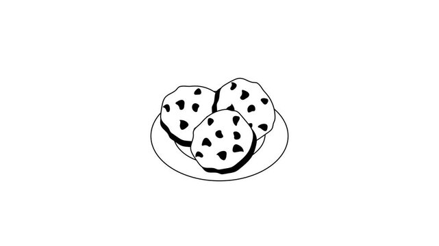 A stack of delicious cookies, dessert, bakery, and sweets vector