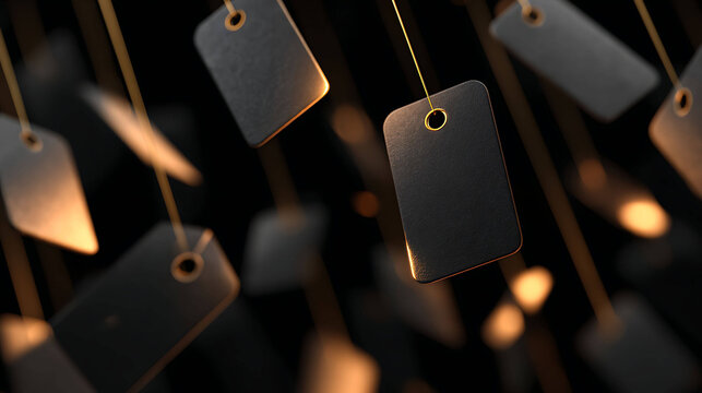 Floating sale offer with neon glow, black backdro
 - Powered by Adobe