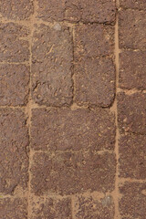 A textured background of real laterite stone, showcasing its unique porous surface and rich reddish-brown color. for rustic rock, natural design themes, construction concepts, and earthy backgrounds