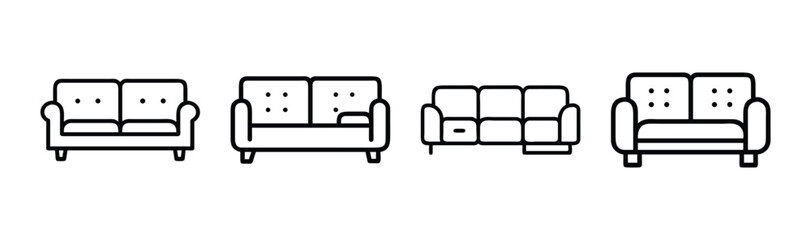 Modern sectional sofa vector illustration scalable graphic design furniture element