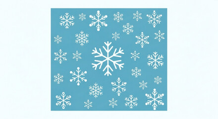 Fototapeta premium Winter snowflake background pattern vector design for christmas holiday season and new year celebrations
