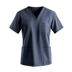 Naklejka premium Blank navy blue short sleeve Polo t-shirt isolated on transparent background