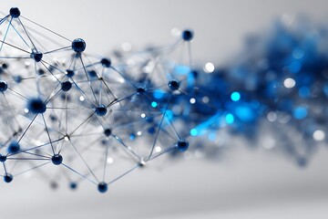 Abstract blue network connections representing technology and data