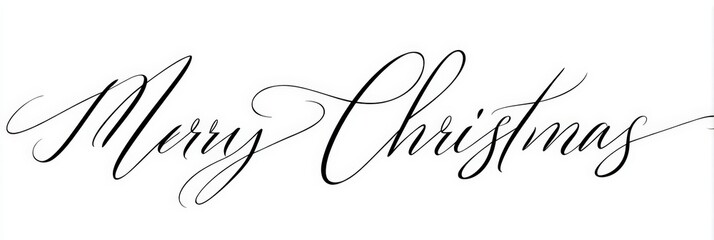A beautifully scripted Merry Christmas design, ideal for holiday cards, invitations, or festive decorations, This elegant typography adds a touch of sophistication to seasonal greetings,