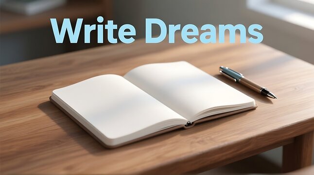 Unleash your creativity with a blank journal and pen ready for your next big idea