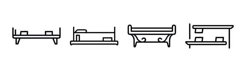 Clean vector illustration of a modern wall shelf design scalable for various applications