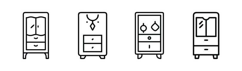 Elegant vector illustration of a jewelry armoire a scalable graphic for design