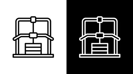 Lat Pulldown  White Icon Set Design