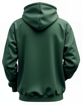 Dark green pullover hoodie mockup - front & back views hoodie mockup fashion isolated design casual clothing template apparel
