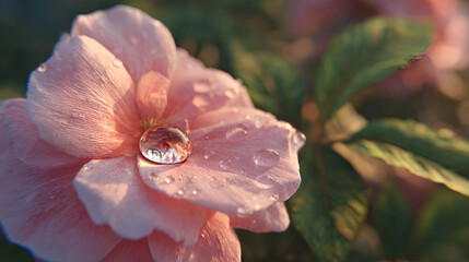 Commercial photos of real-shot natural scenes of flower dew drops