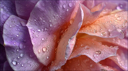 Obraz premium Commercial photos of flowers with water droplets taken in real shooting 