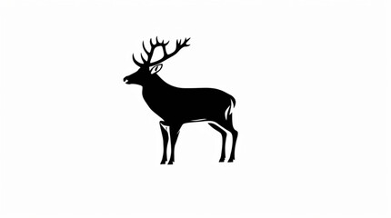 Obraz premium Deer animal silhouette vector illustration