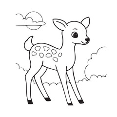 deer with a christmas tree