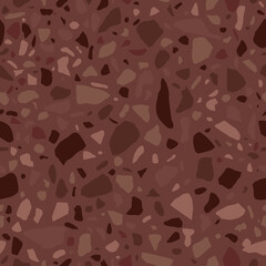 Terrazzo seamless pattern. Tile with pebbles and stone. Abstract texture soil layer background, terrazzo flooring