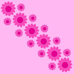 Pink Daisy Diagonal Floral Composition

Soft diagonal arrangement of pink daisy-style flowers on a pastel pink background, ideal for feminine designs, stationery, and decorative artwork.