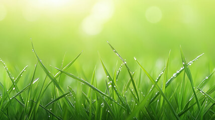 Dew grass morning sunlight nature fresh green outdoor water blade closeup bright landscape