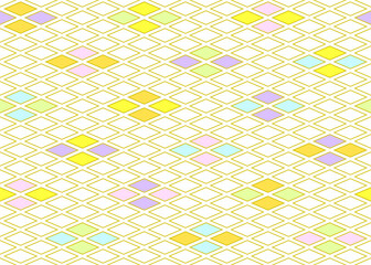 シームレスなパステル調菱文様背景