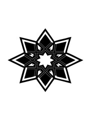 Geometric Eight-Pointed Star Pattern Ornament