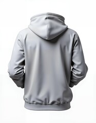 Gray hoodie mockup front and back template on white background hoodie mockup fashion isolated design casual clothing template apparel