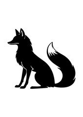 Sitting Fox Silhouette