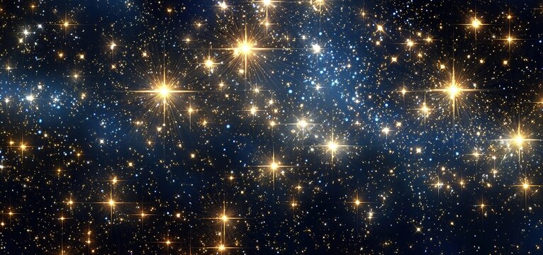 Starry Galaxy Cluster in Deep Space. ideal for science, space exploration, and educational themes. Great for astronomy publications, space-themed designs, and scientific research projects.