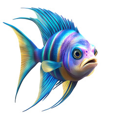 Tropical fish isolated on transparent background