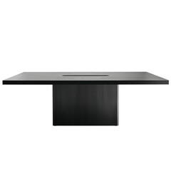 Modern Black Table With Sleek Design Suitable for Dining or Workspace