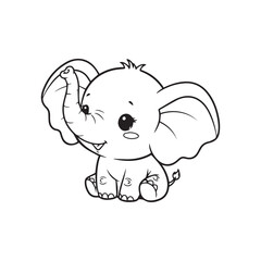baby elephant cartoon cute