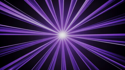 Vibrant Purple Light Beams Exploding from a Bright Center on a Black Background abstract rays