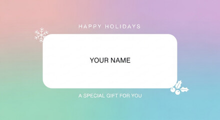 Create a Personalized Holiday Gift Card with this Stunning Template for Christmas or New Year's, Add Your Own Name for a Thoughtful Touch