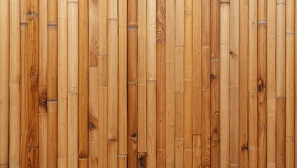 Fototapeta premium Bamboo Boards Crafted from Joined Wood Grain, Sustainable Material Use