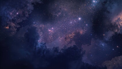 Fototapeta premium Abstract depiction of a night sky, ideal for UI backdrop