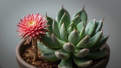 Sempervivum tectorum, a resilient succulent known for its hardiness and drought resistance, benefits in low-maintenance gardening