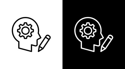 Inventor  White Icon Set Design