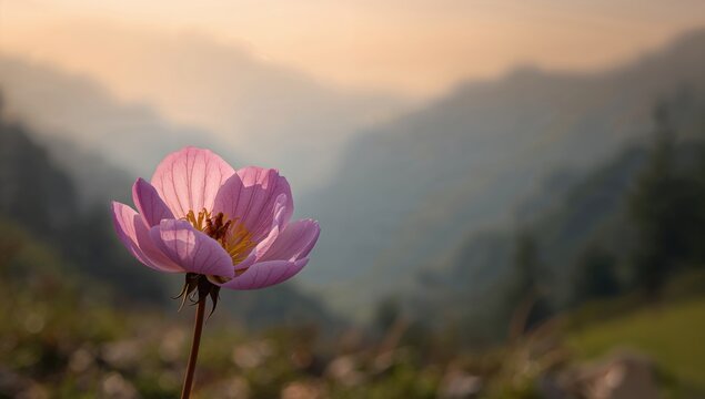 Himalayan Flower, discovered at elevations exceeding 13000ft, showcasing the beauty of high-altitude flora, seasonal change