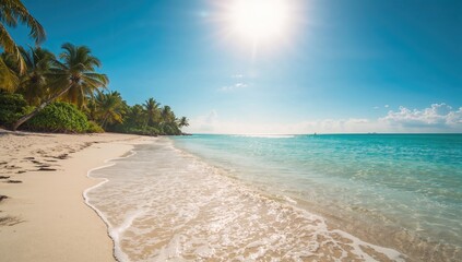 The allure of ocean waves, inviting tropical escape, seasonal change