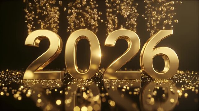 Happy New Year 2013 celebration card design with gold 3D number illustration vector symbol