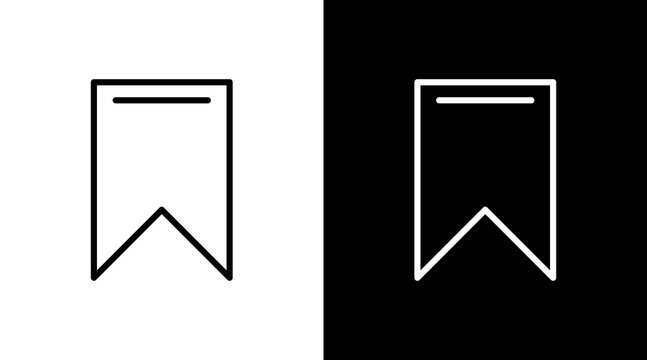 Bookmark  White Icon Set Design