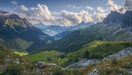 Fototapeta premium Various views of the natural mountain scenery