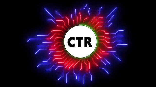 Neon cta button pulsing and glowing motion
