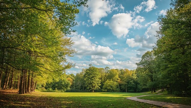 The sky post-rainfall, showcasing a serene landscape, ideal for nature appreciation