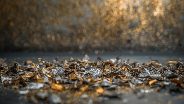 Metal shavings in a manufacturing environment, highlighting maintenance considerations