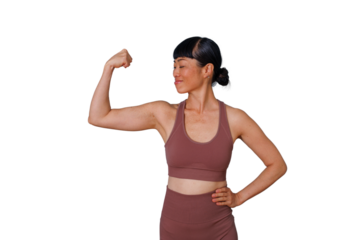 Professional businesswoman talking on mobile phone, communicating and making a call, transparent background