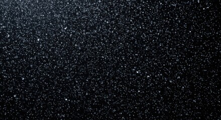 Fototapeta premium A close-up, high-contrast shot of a dark, textured surface with tiny, sparkling particles scattered across it.
