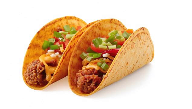 Close-up of two flavorful Mexican tacos, showcasing fresh ingredients, beneficial meal choice