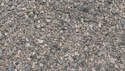 Gravel aggregate texture for construction projects, durability and stability