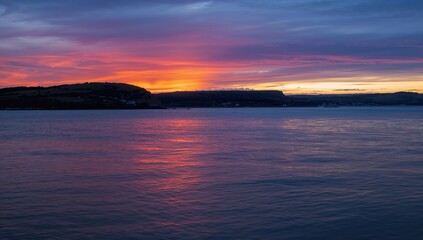 Obraz premium Setting Sun Over Brittany, highlighting seasonal change