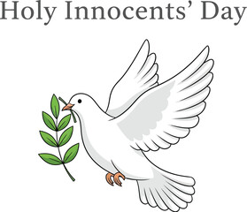 Obraz premium Holy Innocents Day with Dove and Olive Branch