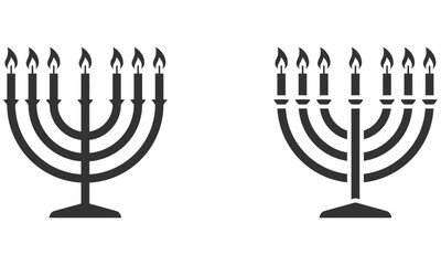 Menorah simple icon vector illustration