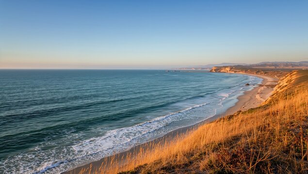 Seaside water scenery, a tranquil escape for relaxation and reflection